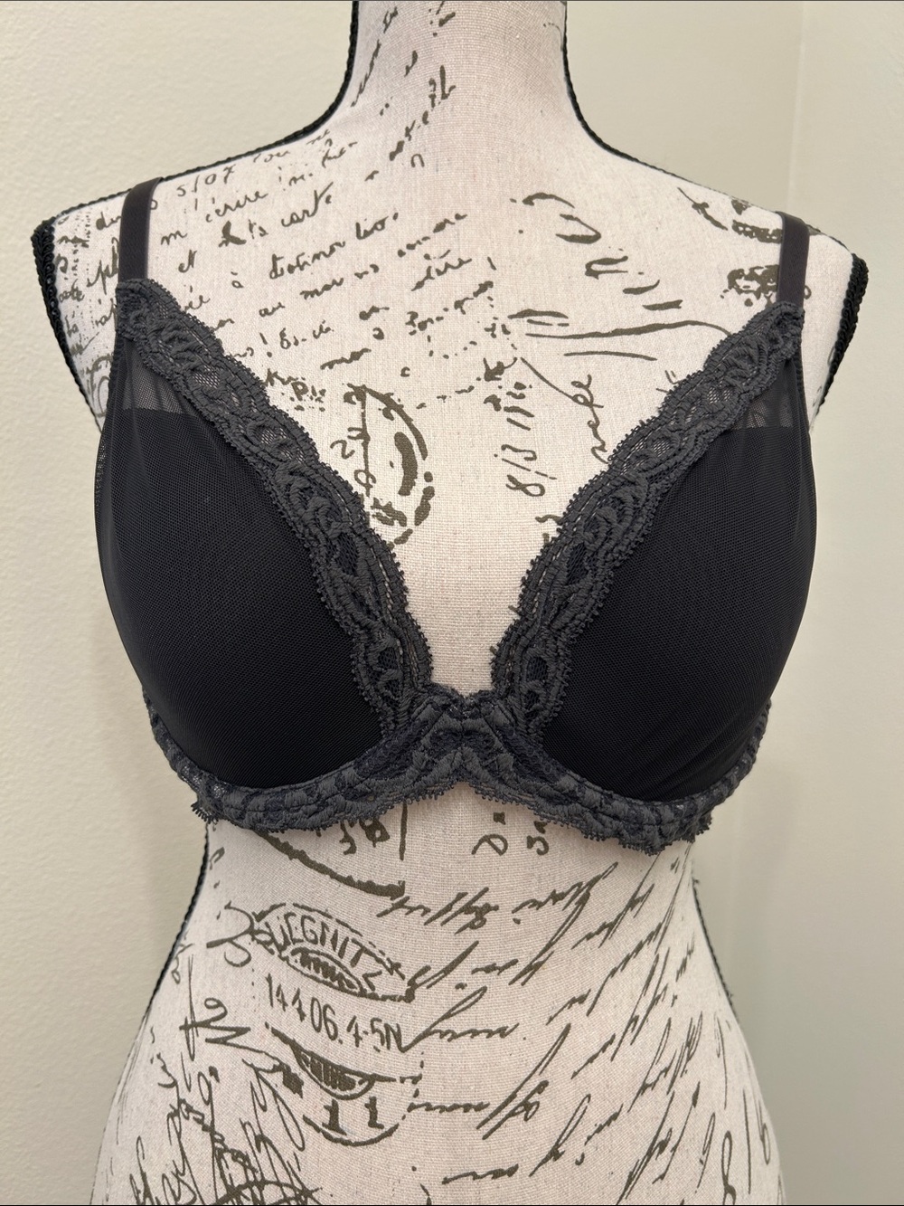 Natori Dark Grey Lace Underwire Bra